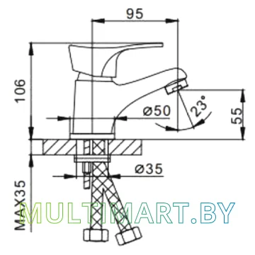 Смеситель FRAP H14 F1014-B картинка 2